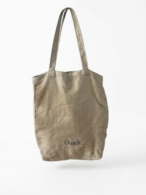 Chantelle Paris Gold Metallic Canvas Tote